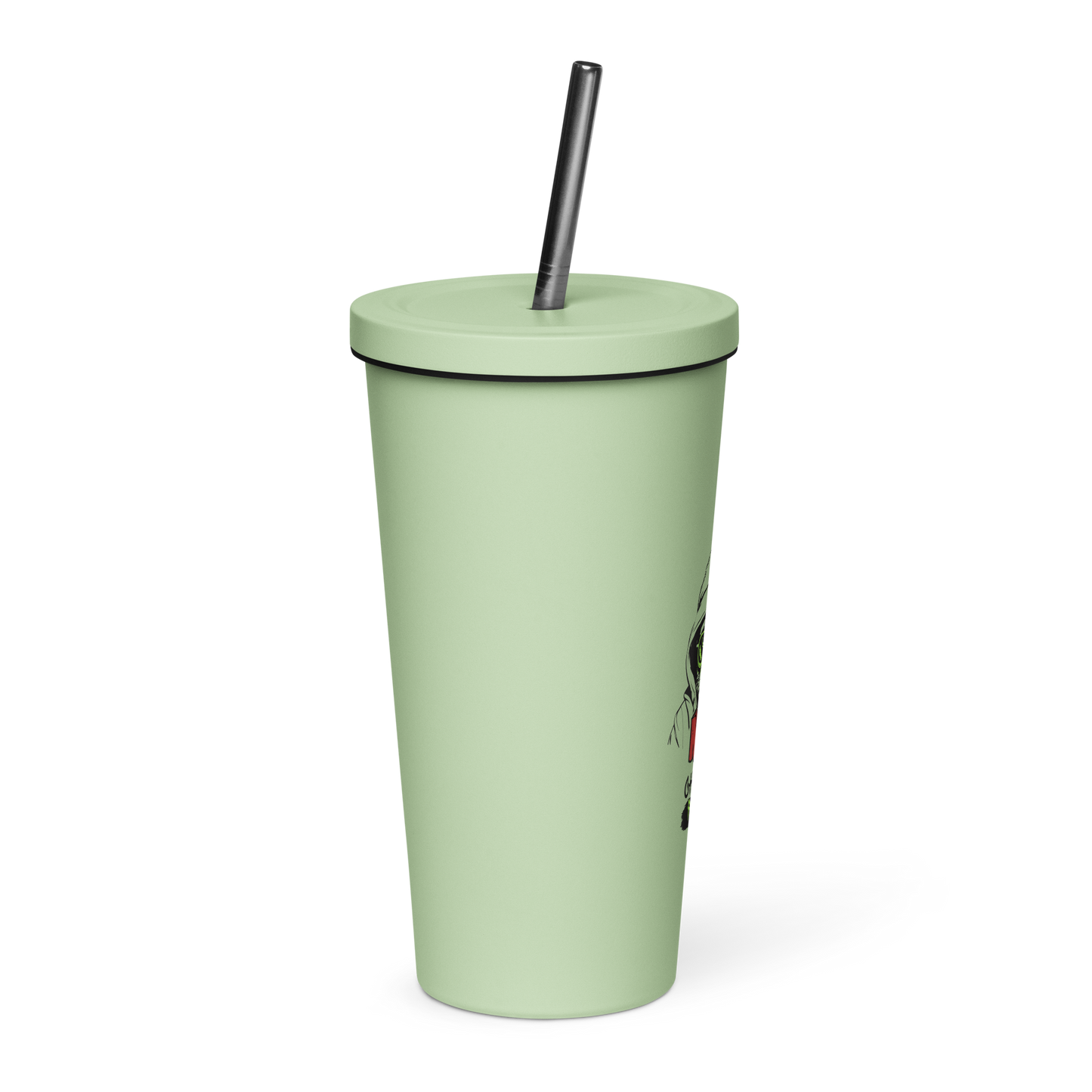 Insulated tumbler w/ straw