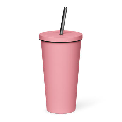 Insulated tumbler w/ straw