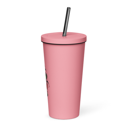 Insulated tumbler w/ straw