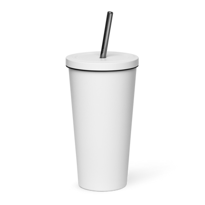 Insulated tumbler w/ straw