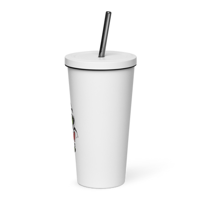 Insulated tumbler w/ straw