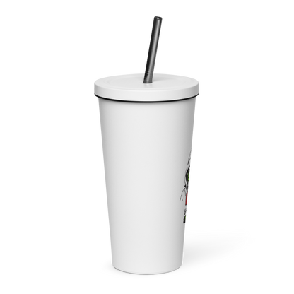 Insulated tumbler w/ straw